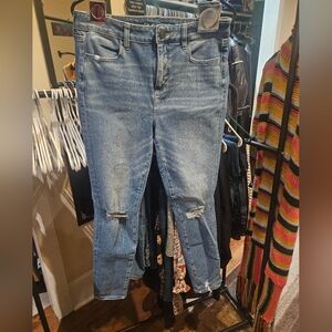 American Eagle Outfitters Light Blue Distressed Jeans